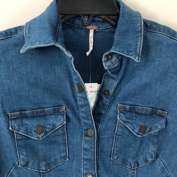 Free People Denim Dress XS - Picture 5 of 6